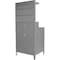Global Industrial 34-1/2W x 30D x 80H Cabinet Shop Desk with Pigeonhole Riser, Pegboard & Top Shelf, Gray 249509GY - alternate 2